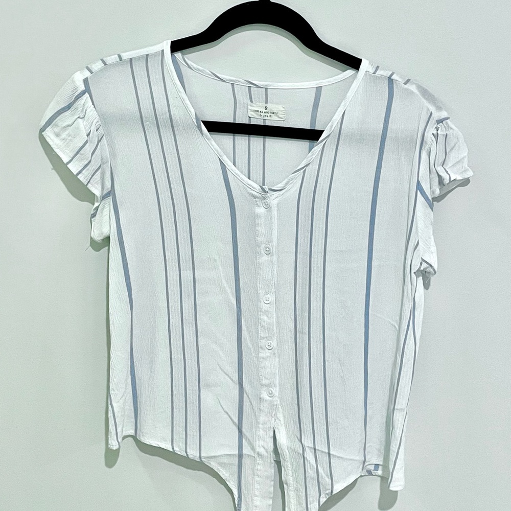 Thread&Supply Stripped Tie-front Shirt